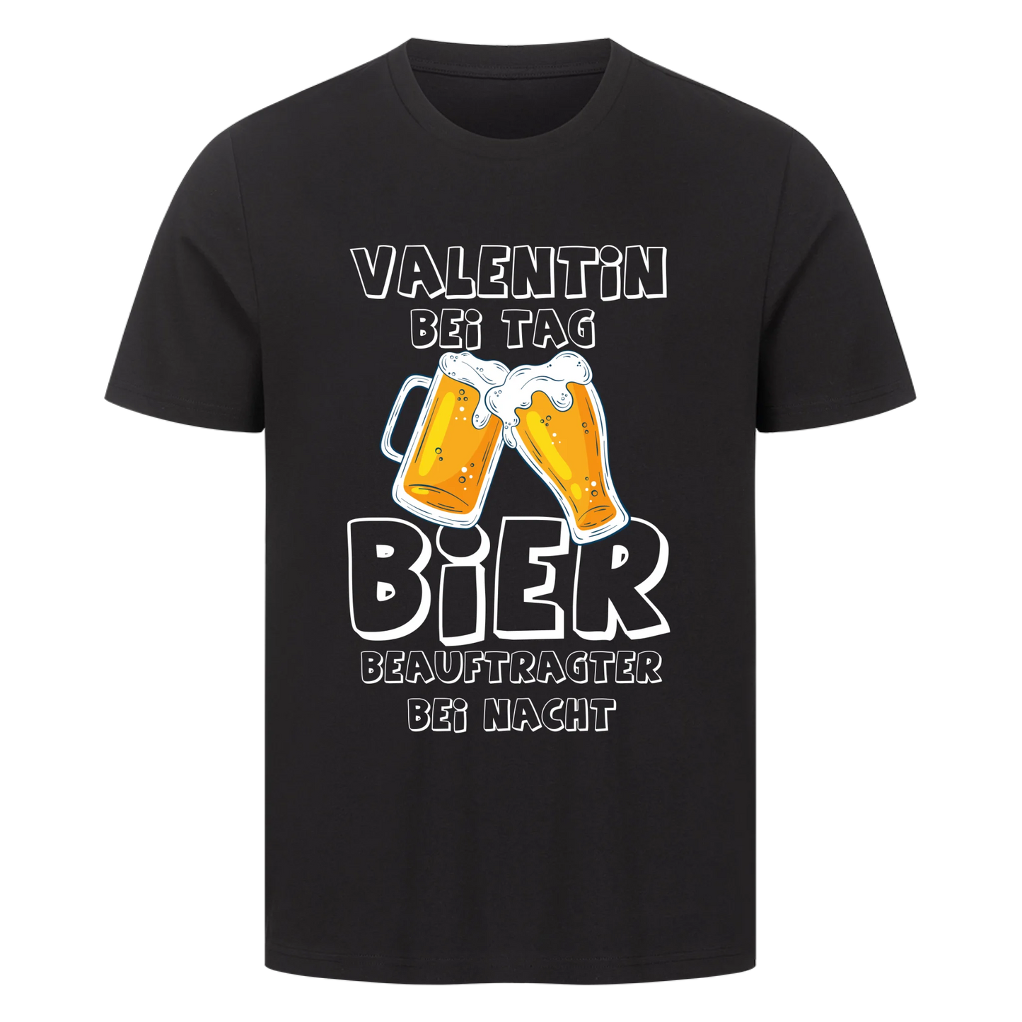 Valentin bei Tag Bierbeauftragter bei Nacht - personalisierbares Shirt