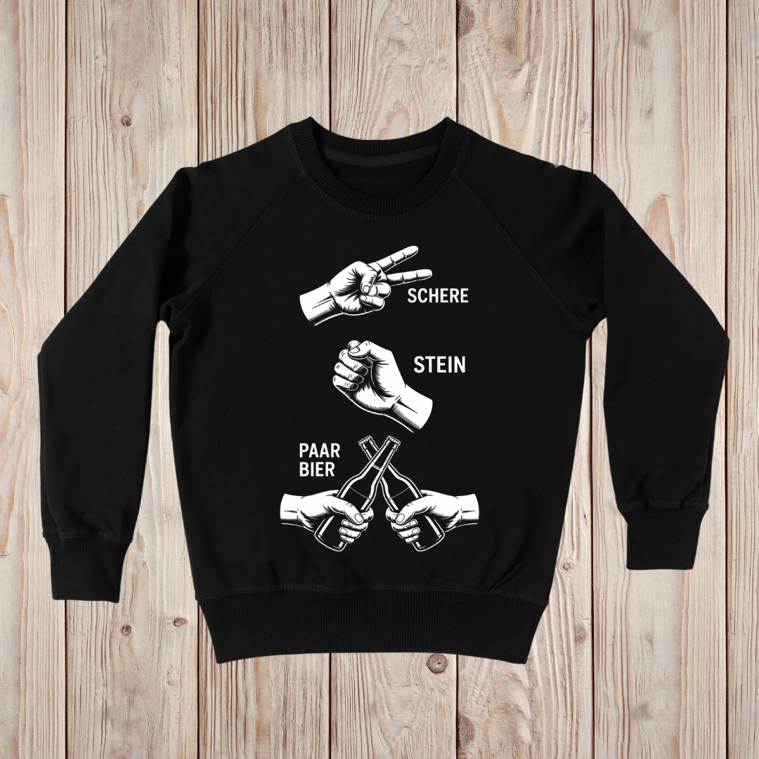 Schere Stein paar Bier - Sweatshirt