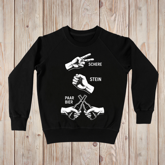 Schere Stein paar Bier - Sweatshirt